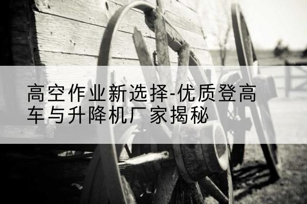 昭苏登高车厂家-高空作业新选择-优质登高车与升降机厂家揭秘