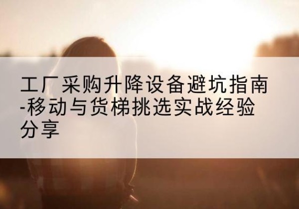 昭苏移动式升降机怎么选-工厂采购升降设备避坑指南-移动与货梯挑选实战经验分享